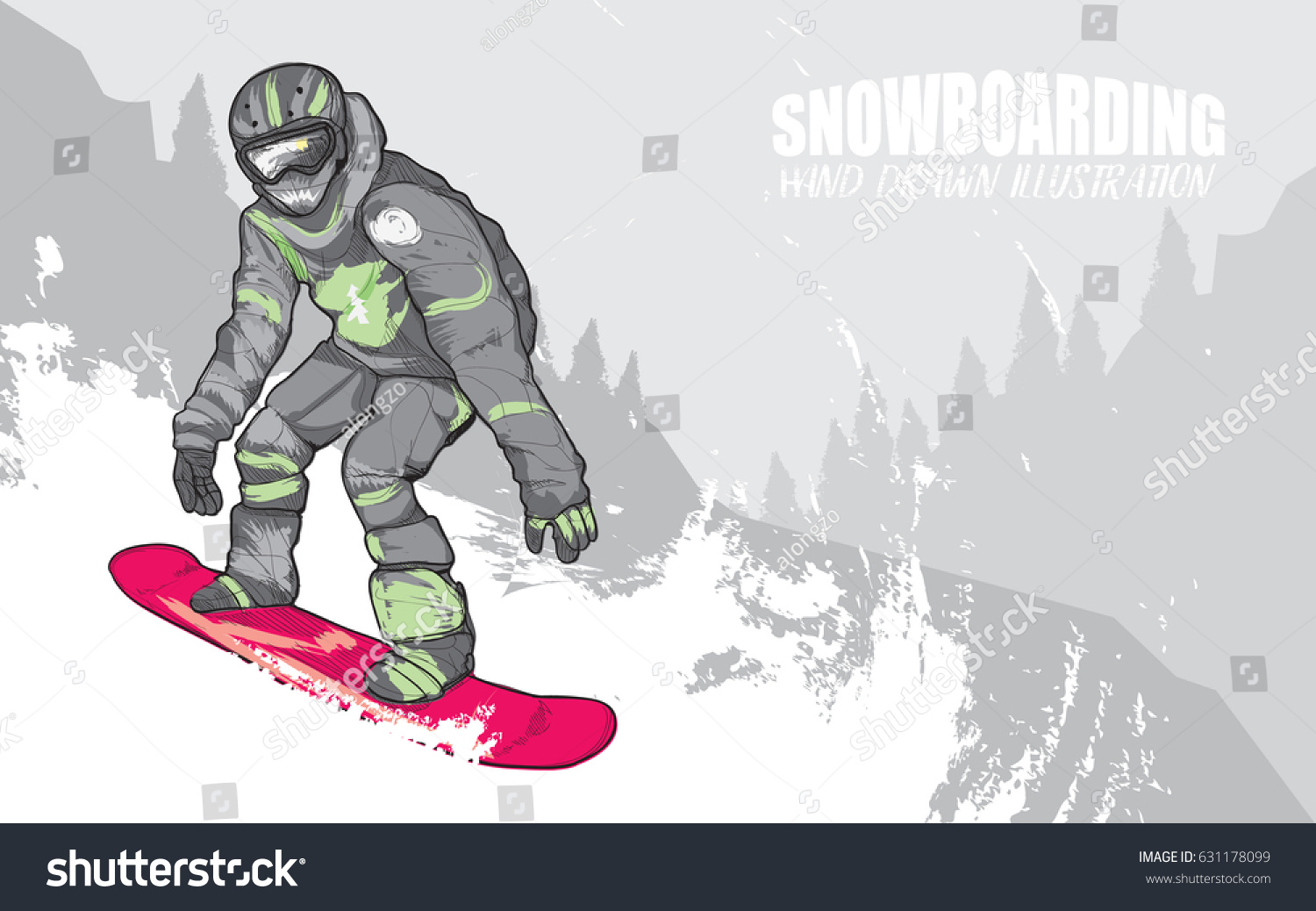 Sport background. Winter sport. Snowboarder background design