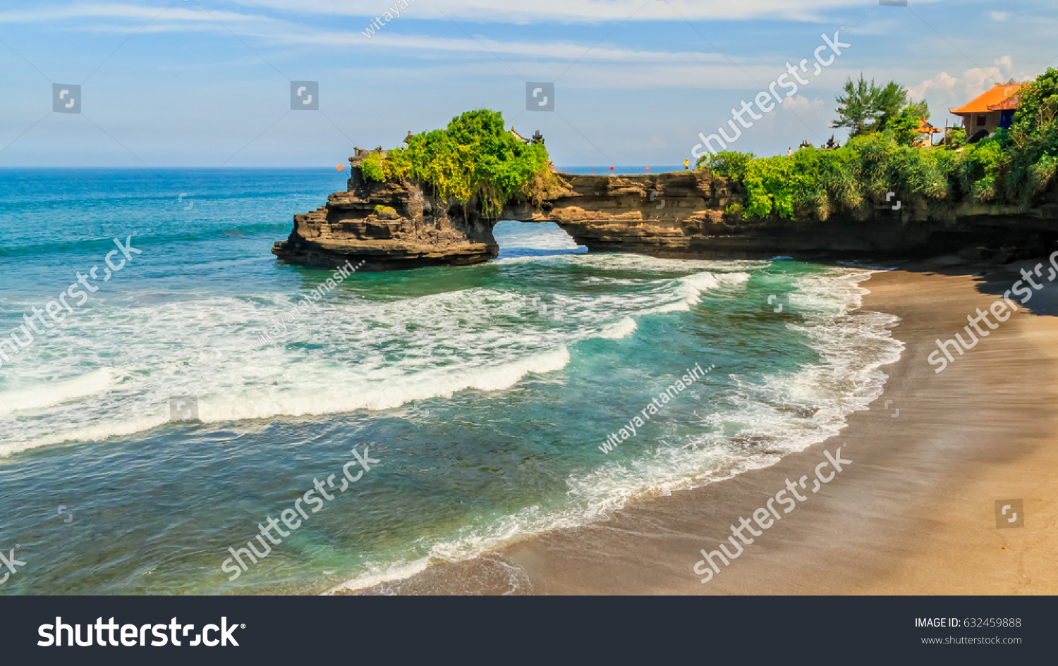 Tanah Lot Temple Tourist Attraction in Bali Indonesia
