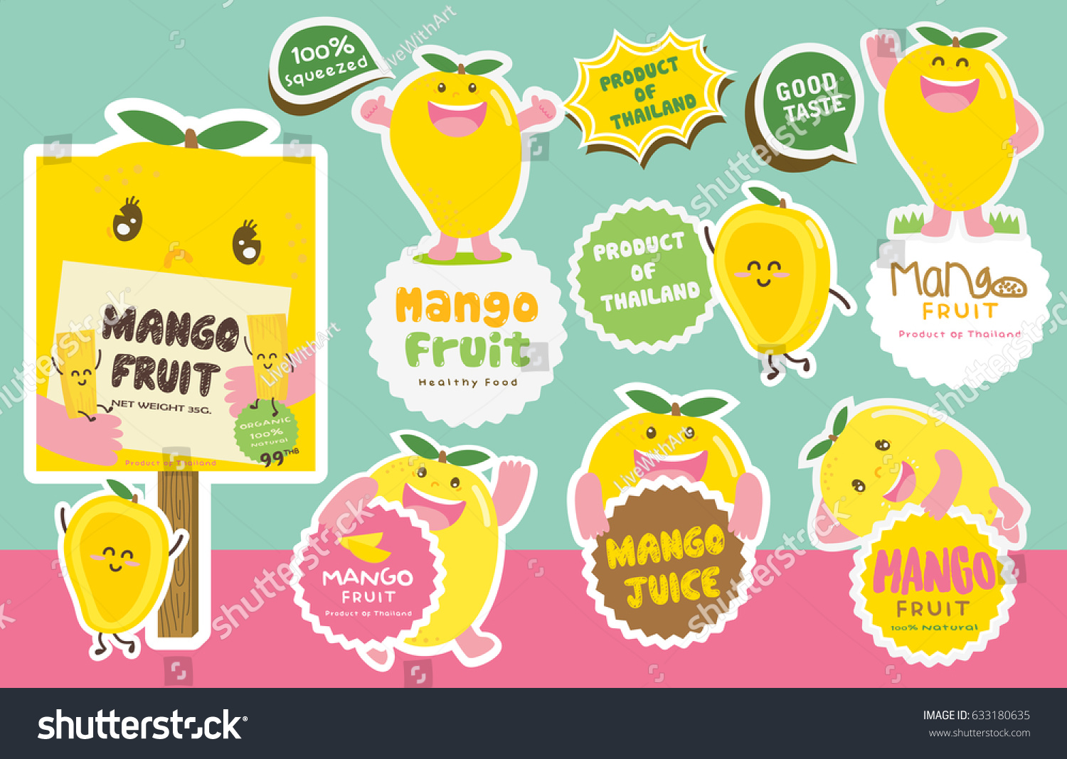 Cute Mango Vector 1 / Mascot Vector