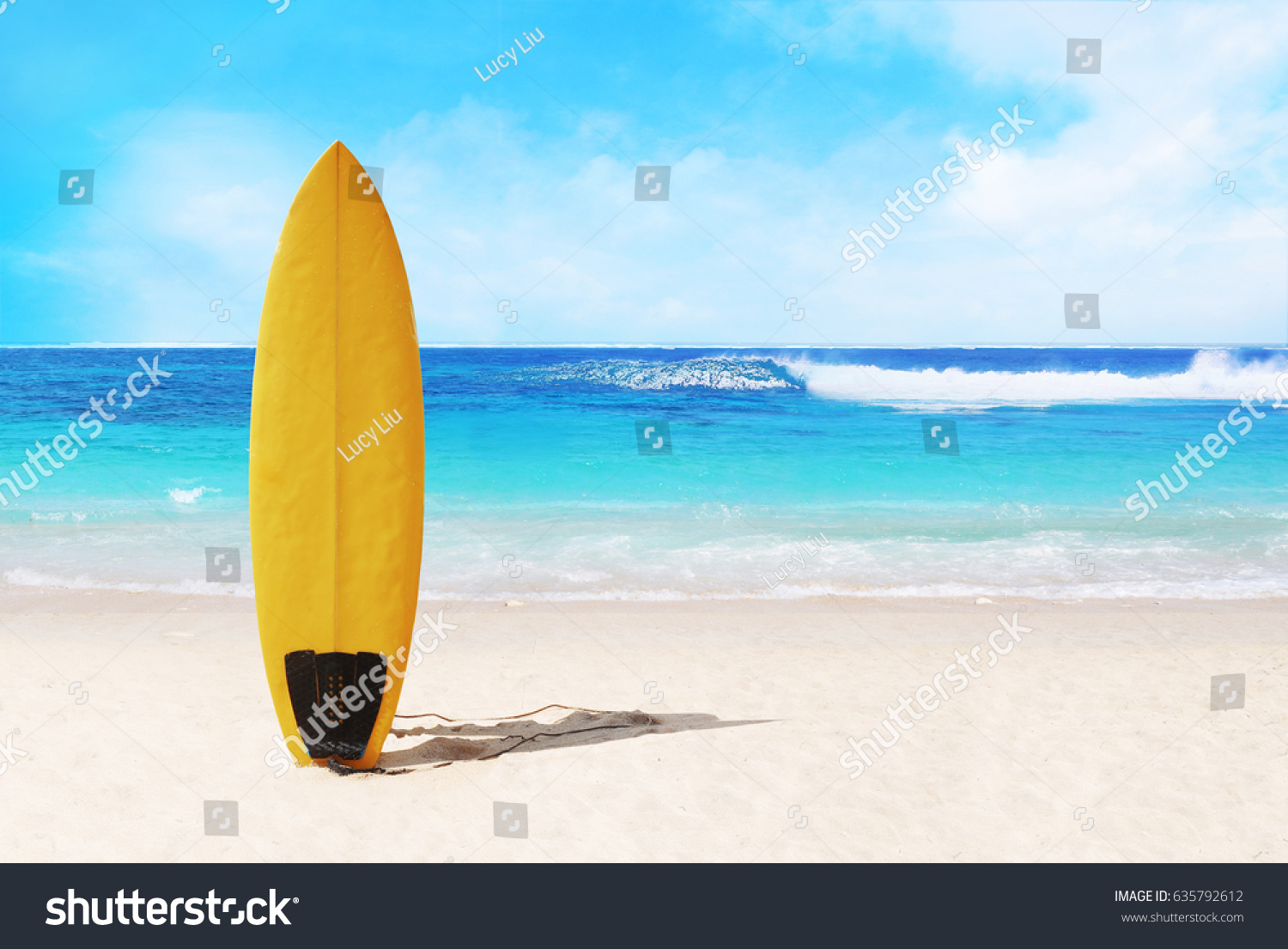 surfboard on the beach