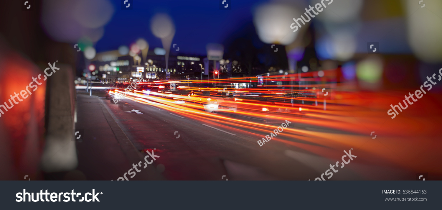 colorful light trace from night traffic in the city  night  traffic in the city 