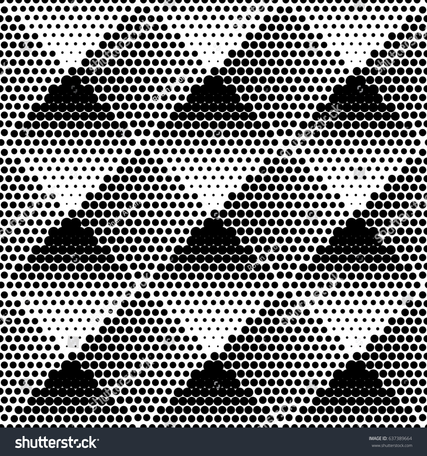 Geometric seamless dotted pattern. Vector halftone abstract pattern._站酷 ...