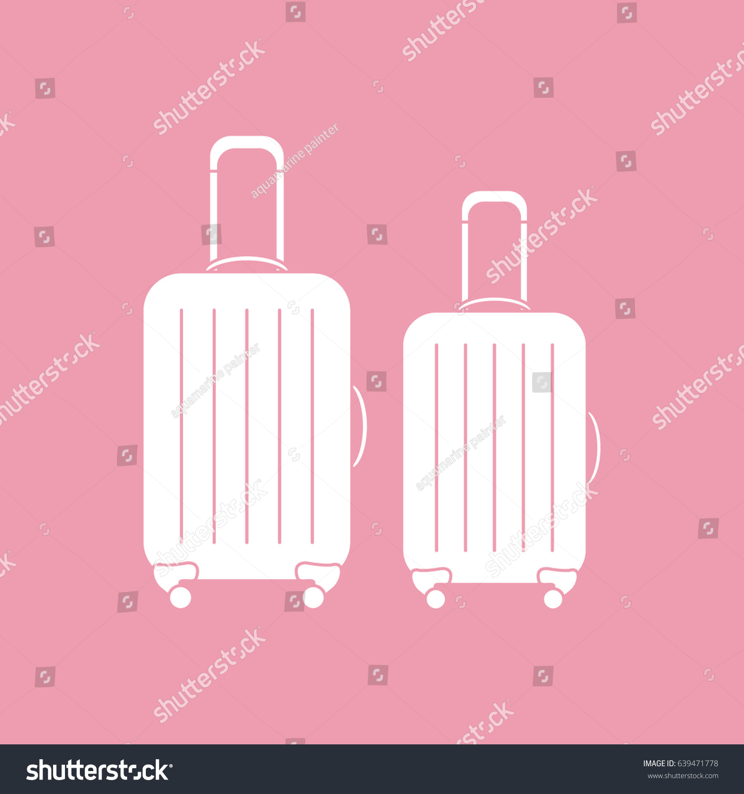 Vector illustration of suitcases for travel. Summer time  vacation. Design for banner  poster or print.