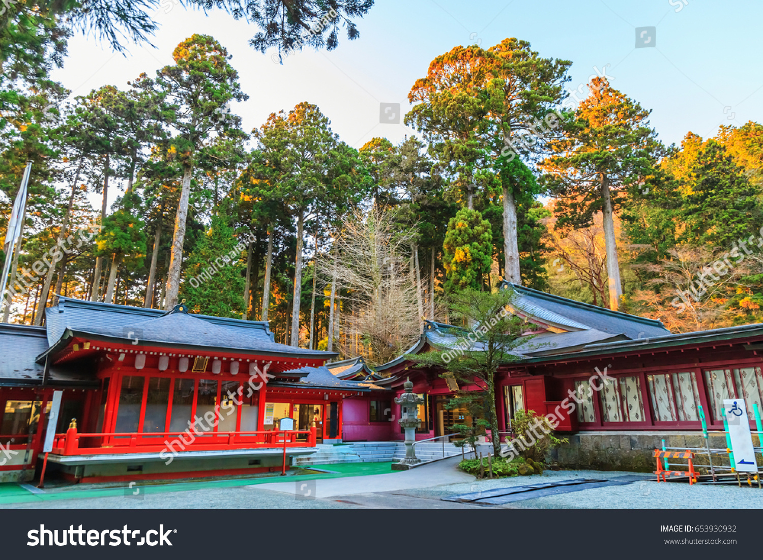 Hakone shrine at Lake Ashinoko at Moto Hakone.