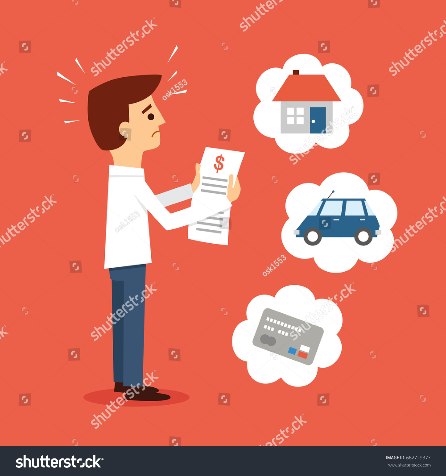 Man worried about paying Bills