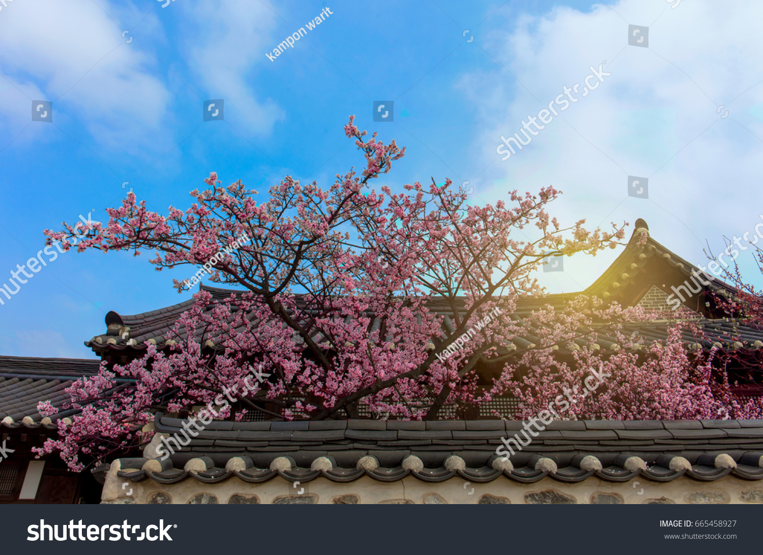 Korea Old House at Namsangol Hanok Village in Seoul South Korea