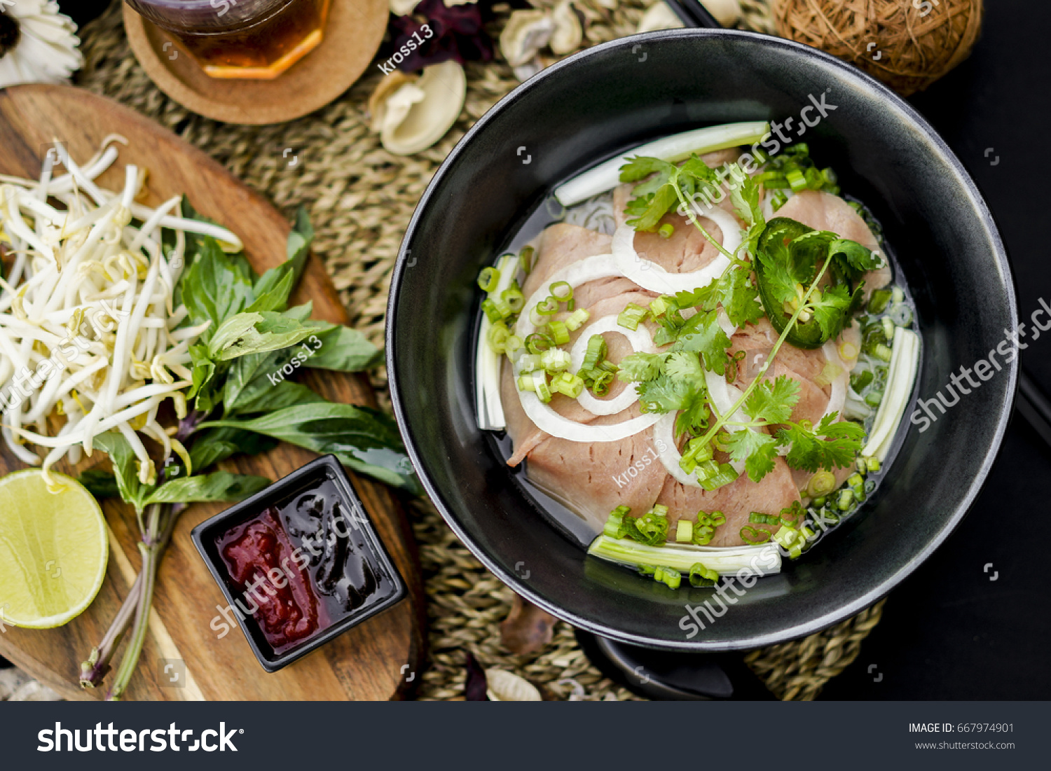 Pho is a famous Vietnamese traditional food  in which  rice vermicelli served with rare or well done beef and hot tasty soup and fresh vegetable.