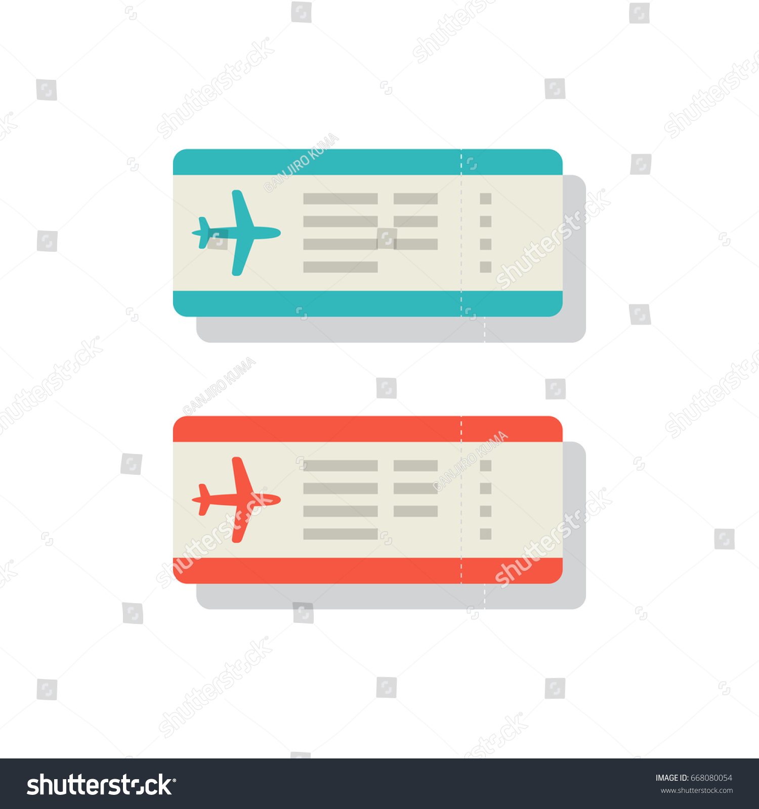 Boarding pass  Vector illustration.