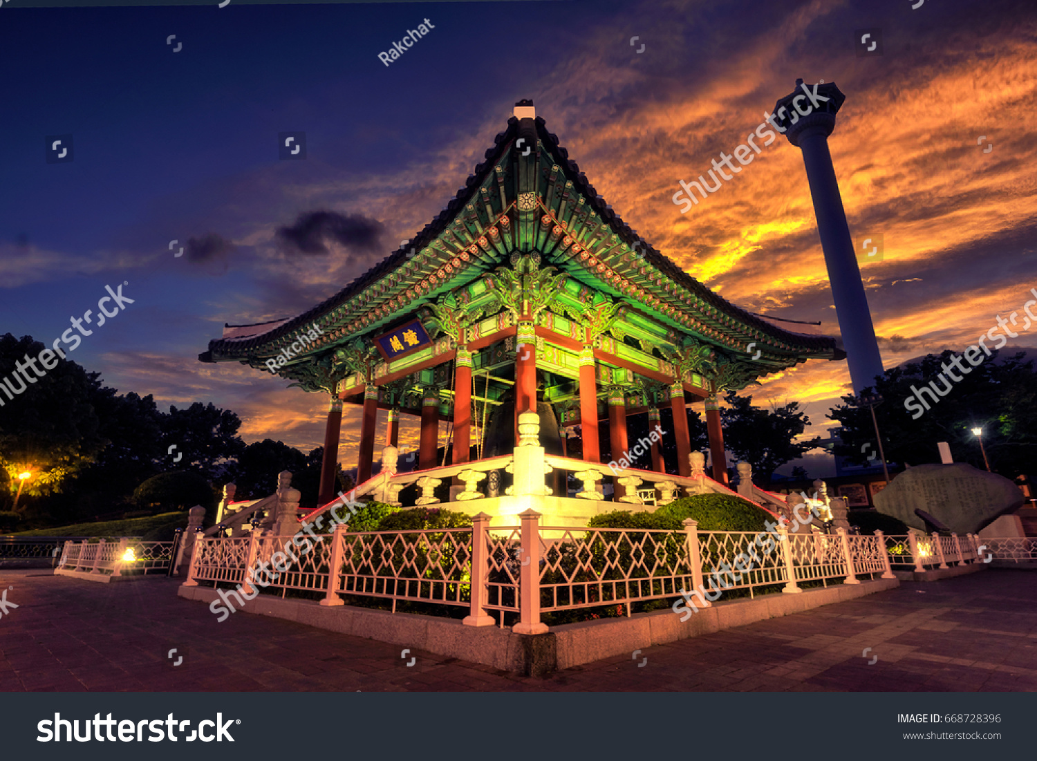 Yongdusan Park and Busan Tower the most popular tourist attractions in Busan  South Korea.