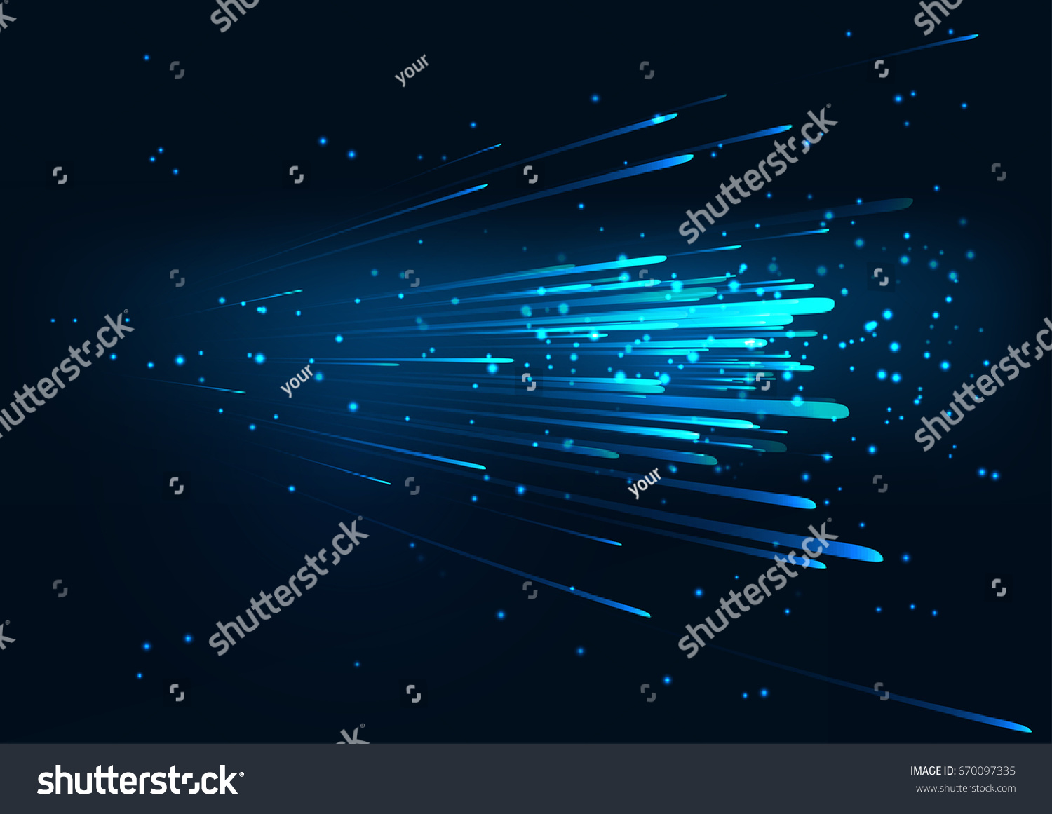 High speed. Hi-tech. Abstract technology background concept.Speed movement pattern and motion blur over dark blue background.