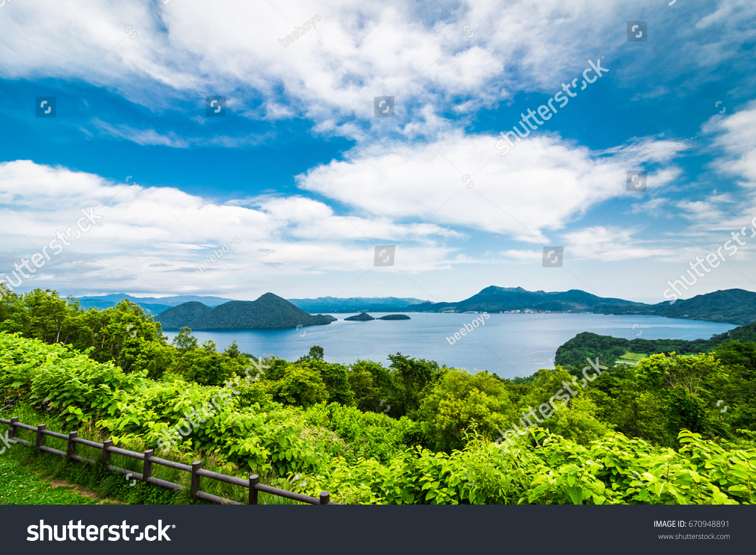Toya Lake in Hokkaido Japan