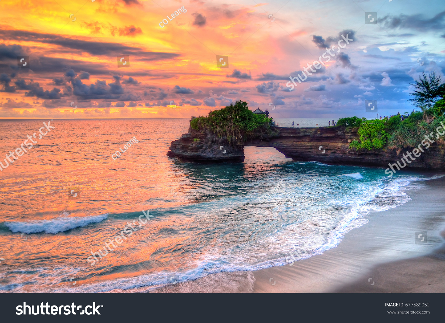 Tanah Lot Temple on Sea in Bali Island Indonesia
