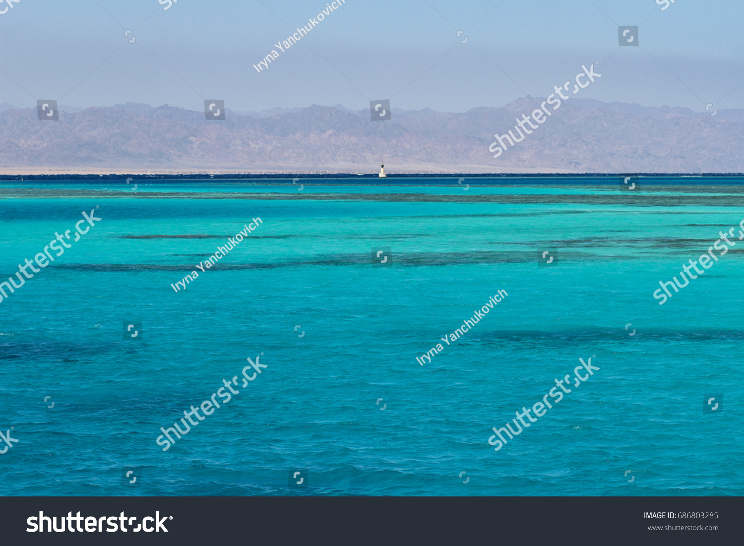 Red Sea in Egypt. View from a boat in Sharm-el-Sheikh.