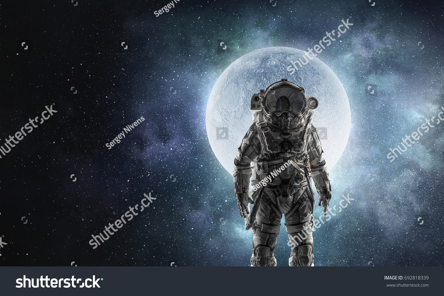 Space suit design. Mixed media