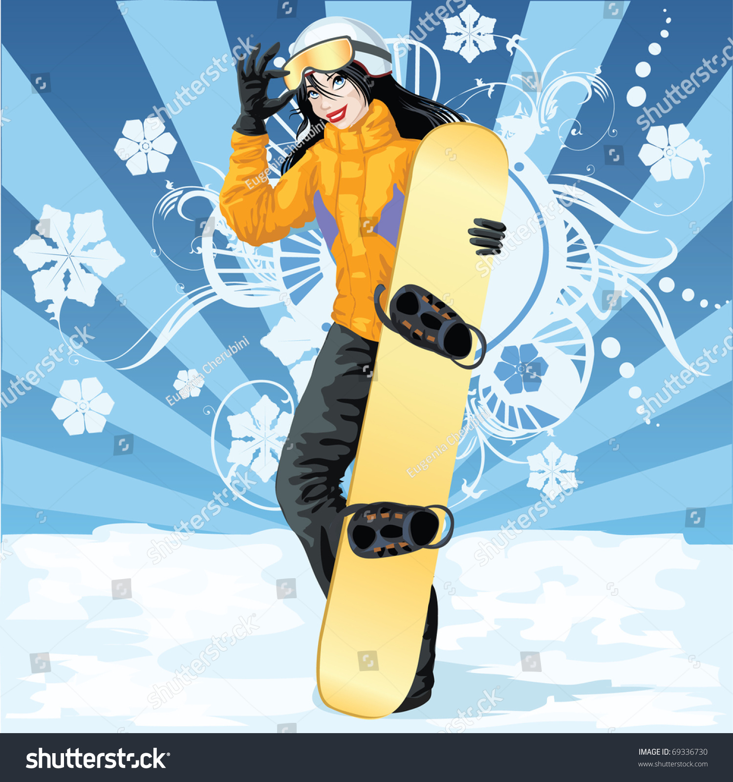 Female snowboarder