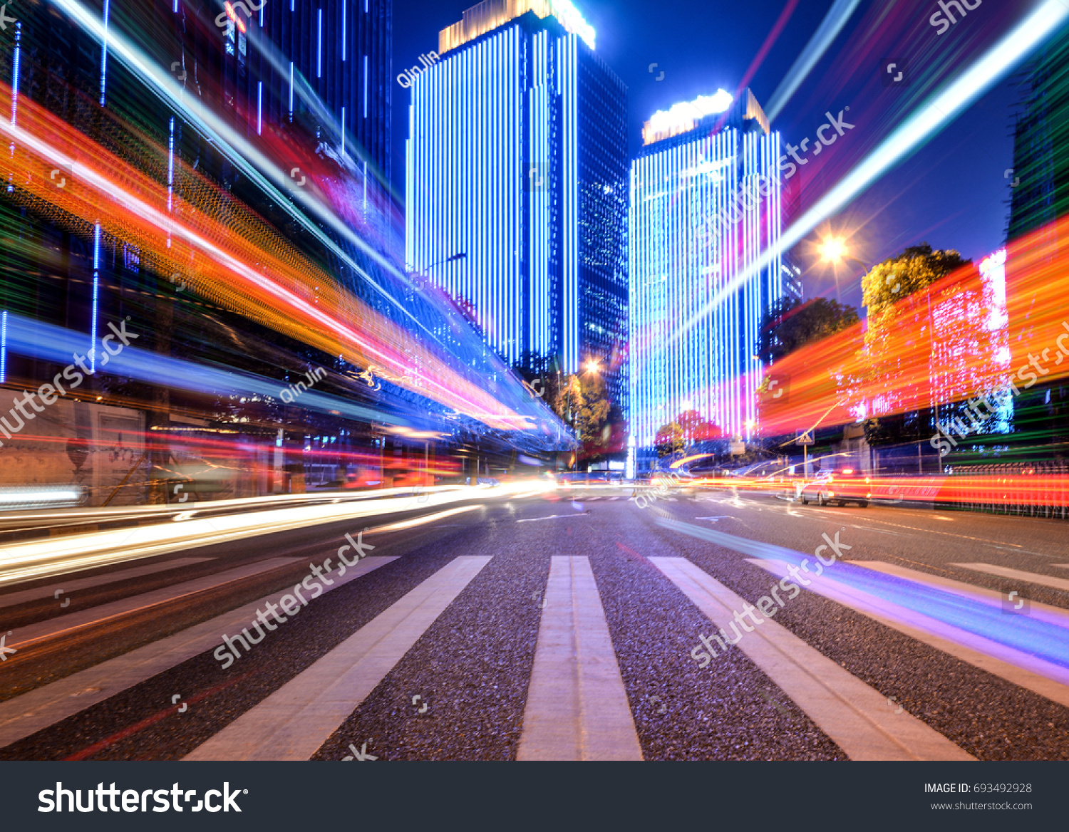 Motion speed effect with City Night