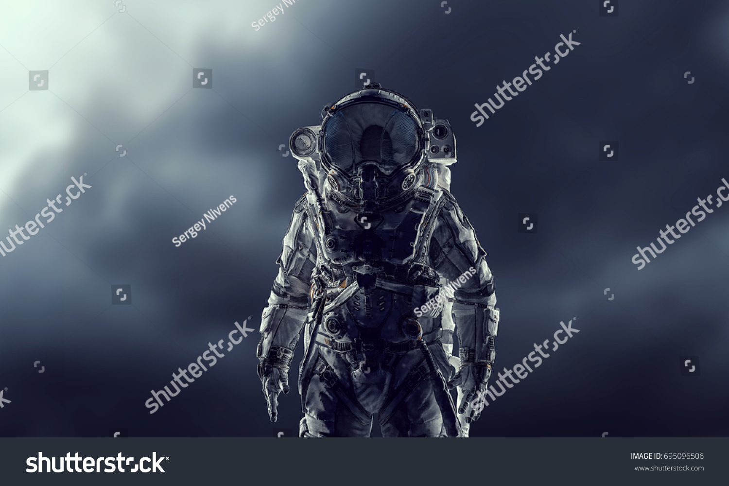Space suit design. Mixed media