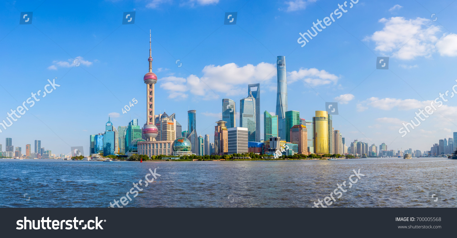 Architectural scenery of Lujiazui  the Bund and Shanghai
