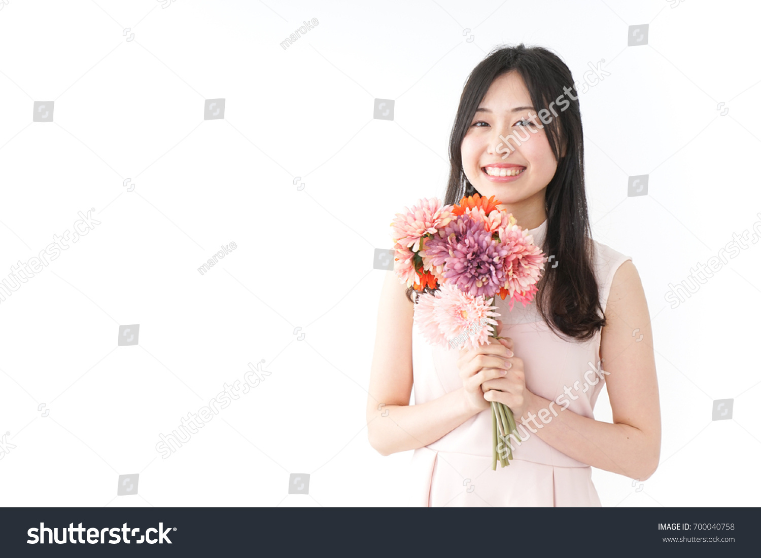 woman with flower
