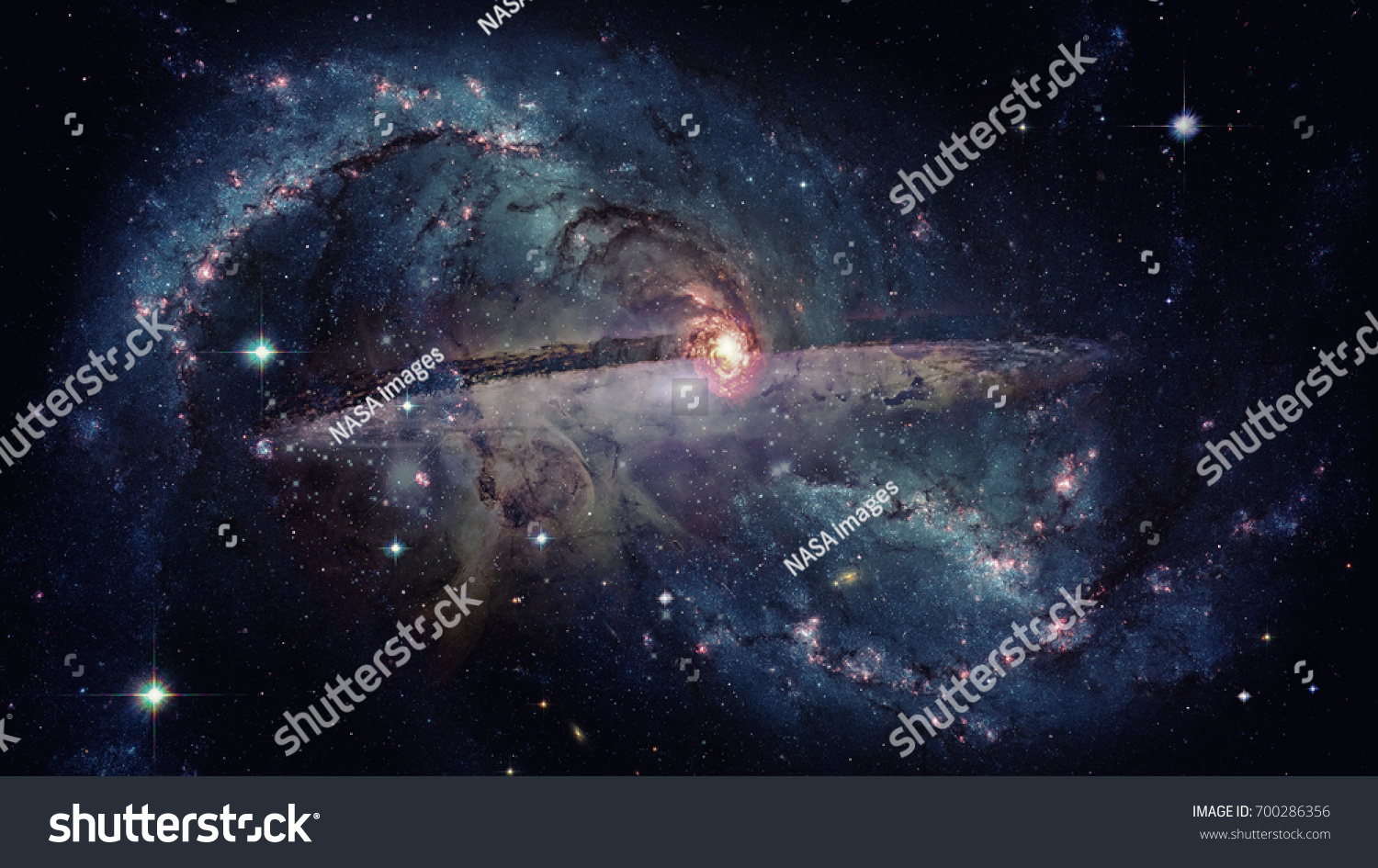 Open space filled with stars nebulae and galaxies. Elements of this image furnished by NASA