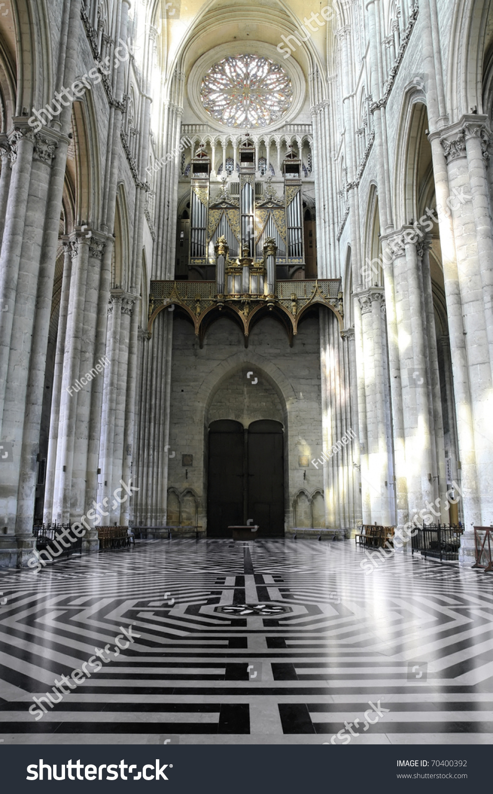Amiens gothic cathedral labyrinth