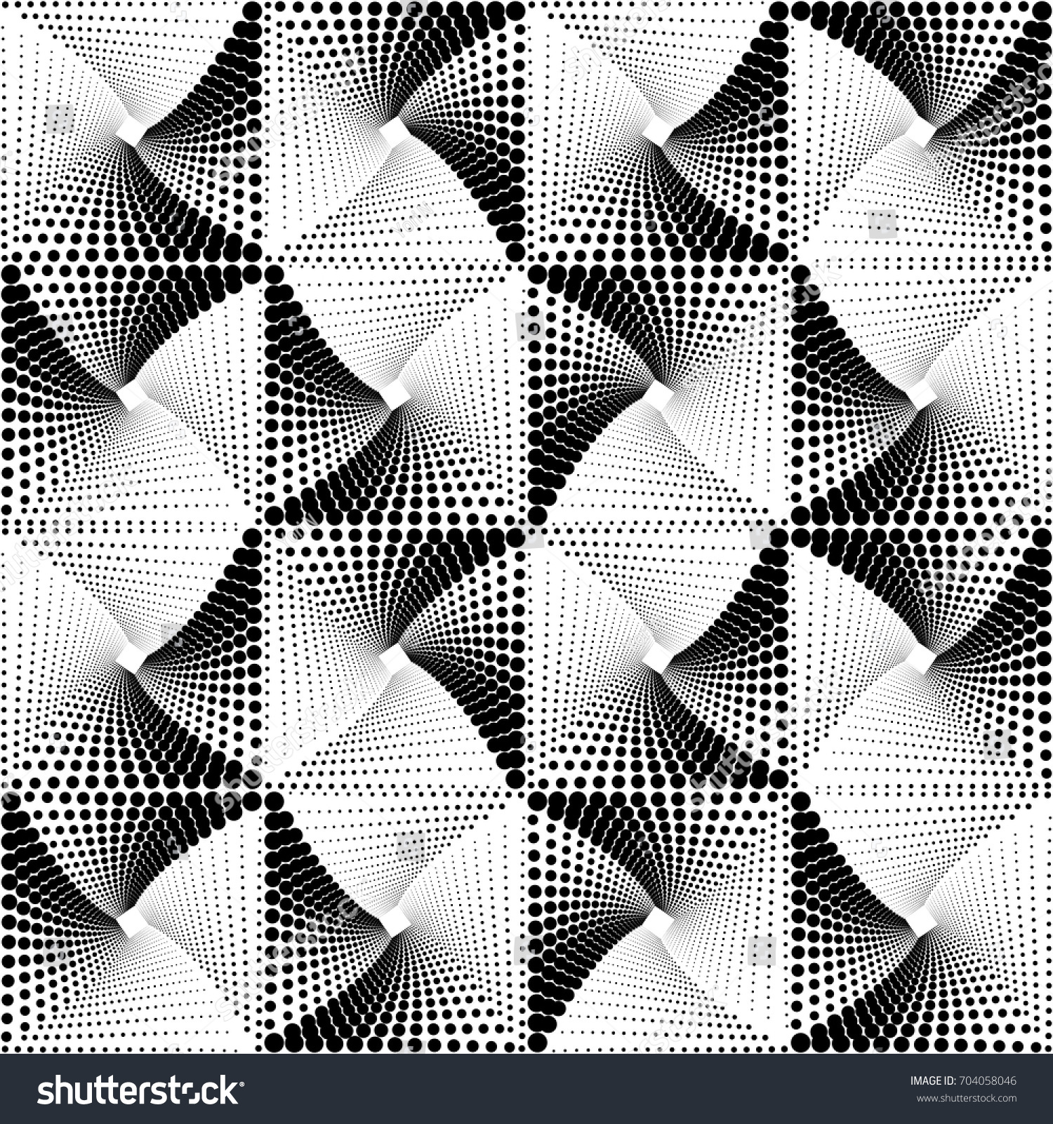Geometric Seamless Pattern of Monochrome Dots. Vector Background Design with Gradually Transition Effect. Easy to Change the Colors.