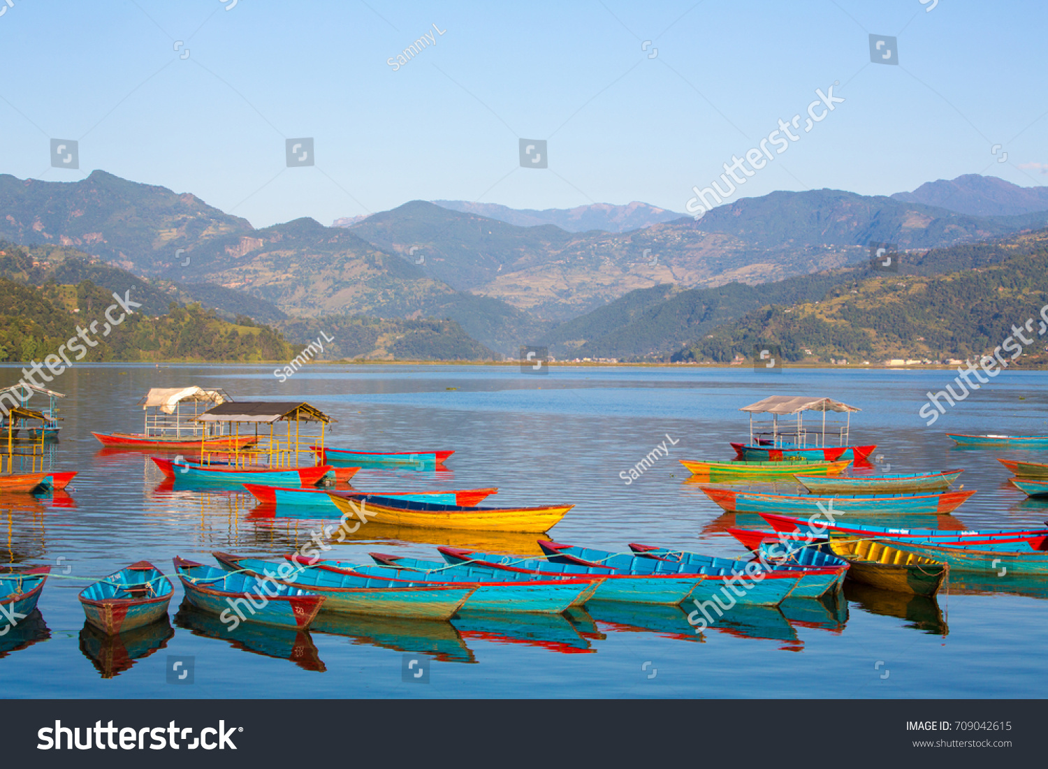 Phewa Lake in Pokhara  Nepal