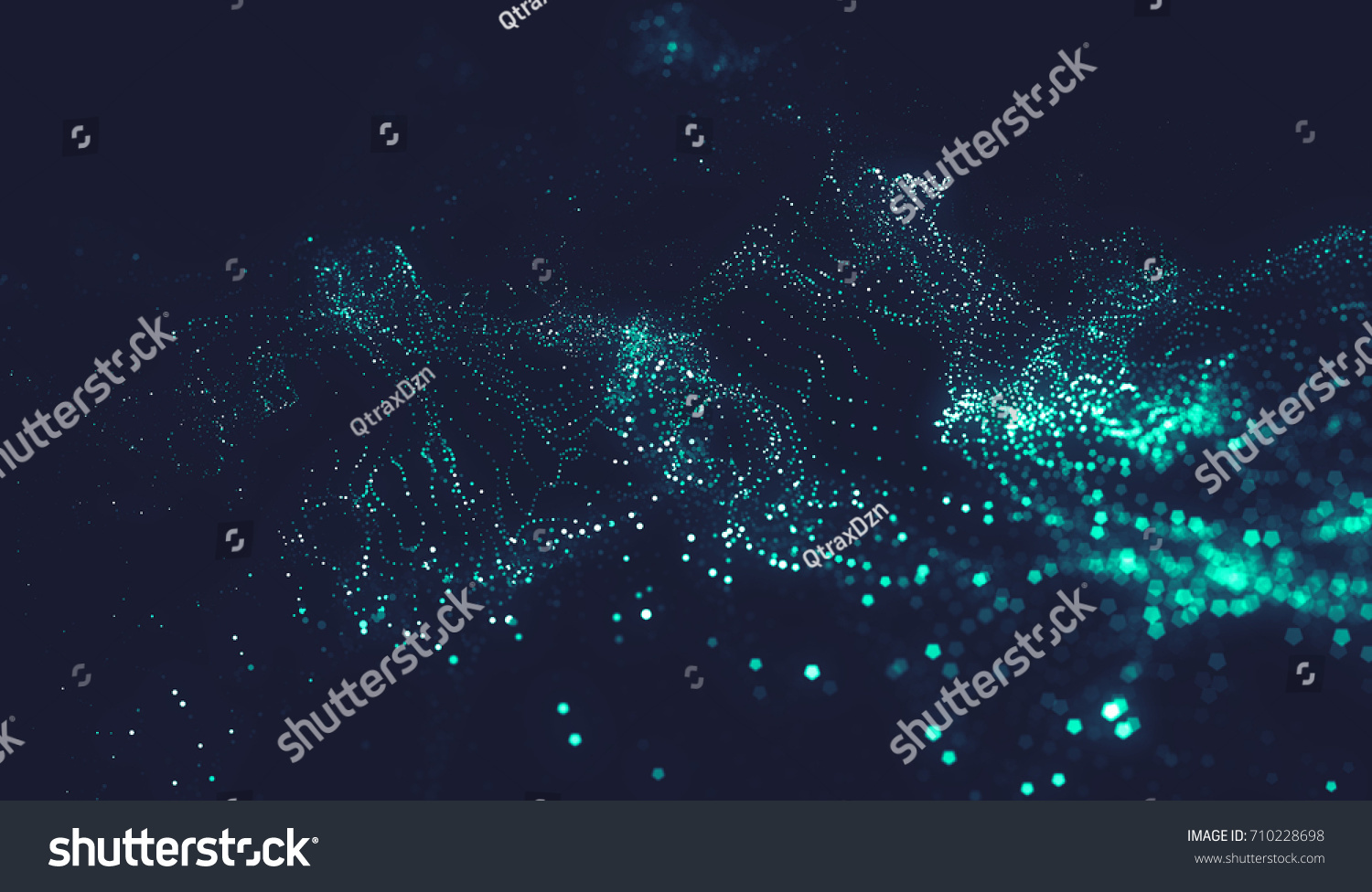 Abstract digital background with cybernetic particles