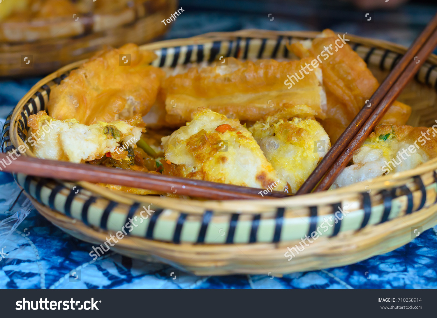 deep fried dough chines street food in Lijiang Yunnan.