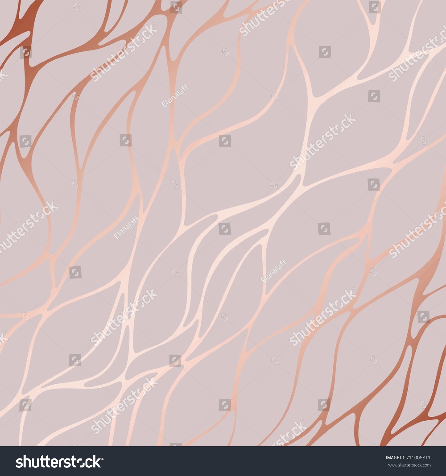 Rose gold. Decorative vector pattern with floral elements. Background for printing  design of cards  surfaces  covers and other