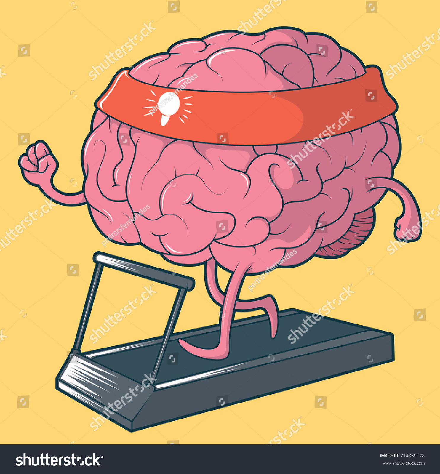 Training Brain illustration. Mental Sport vector concept