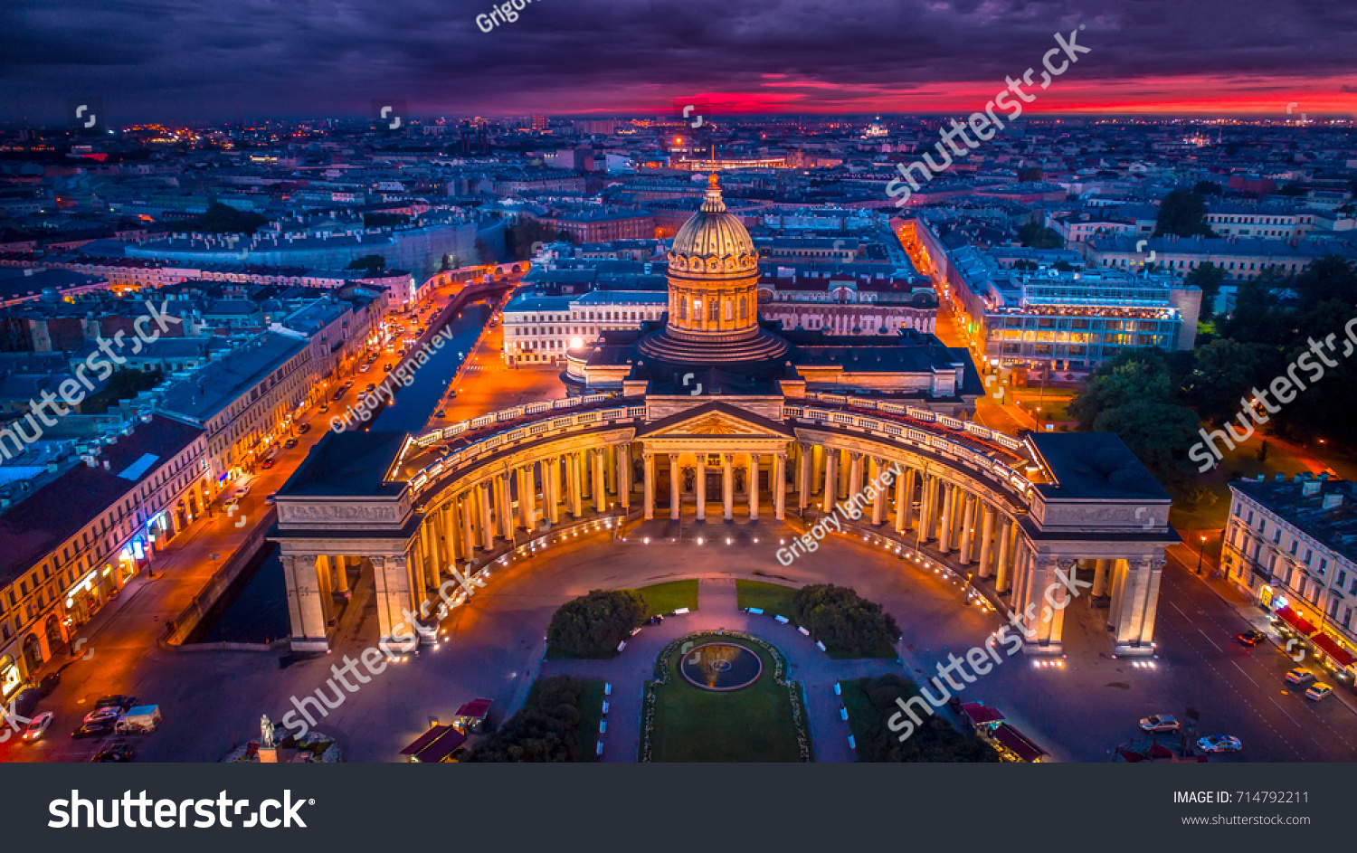 St. Petersburg. Kazan Cathedral. Panorama of Petersburg.
