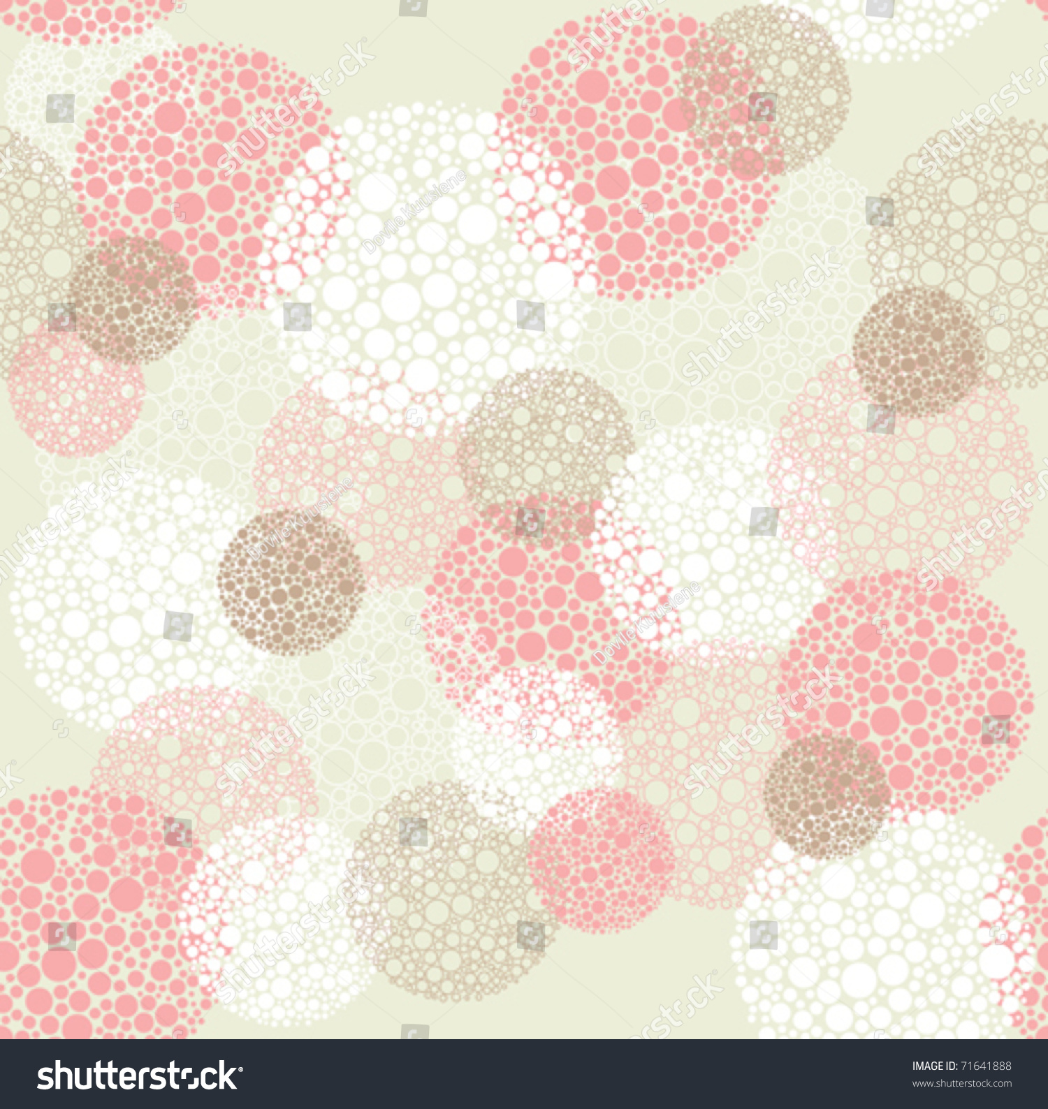 Abstract seamless polka dot circles pattern