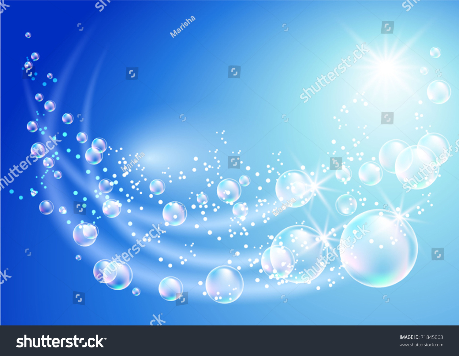 Glowing background with transparent bubbles