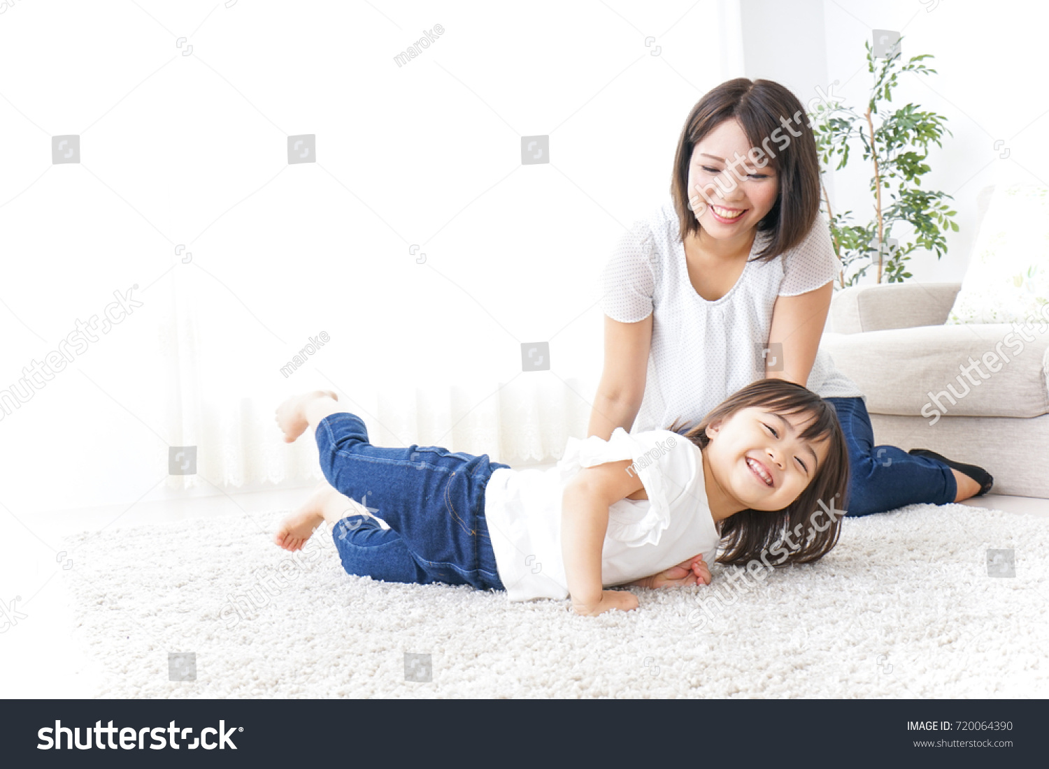 Child playing at home