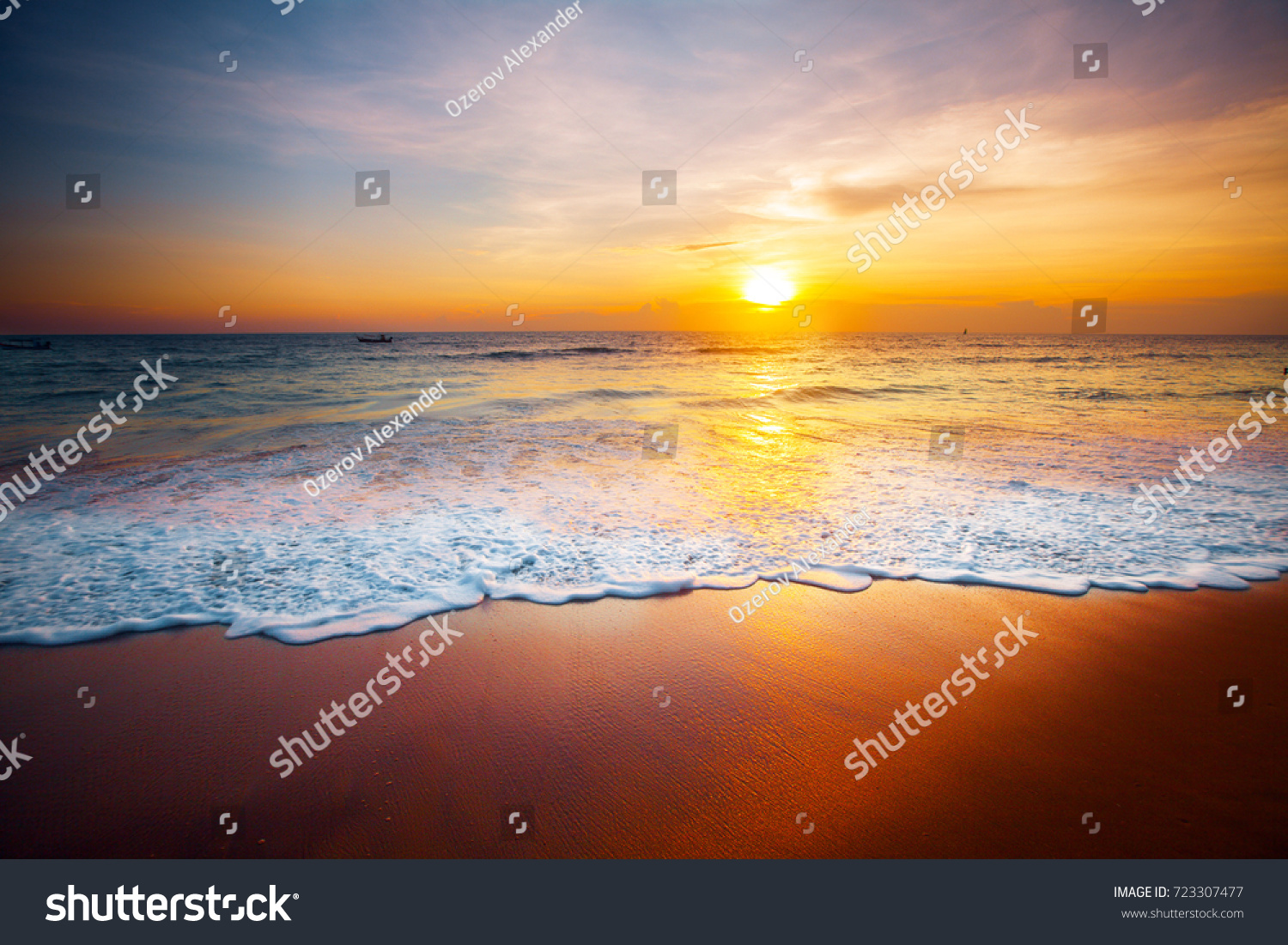 sunset and sea