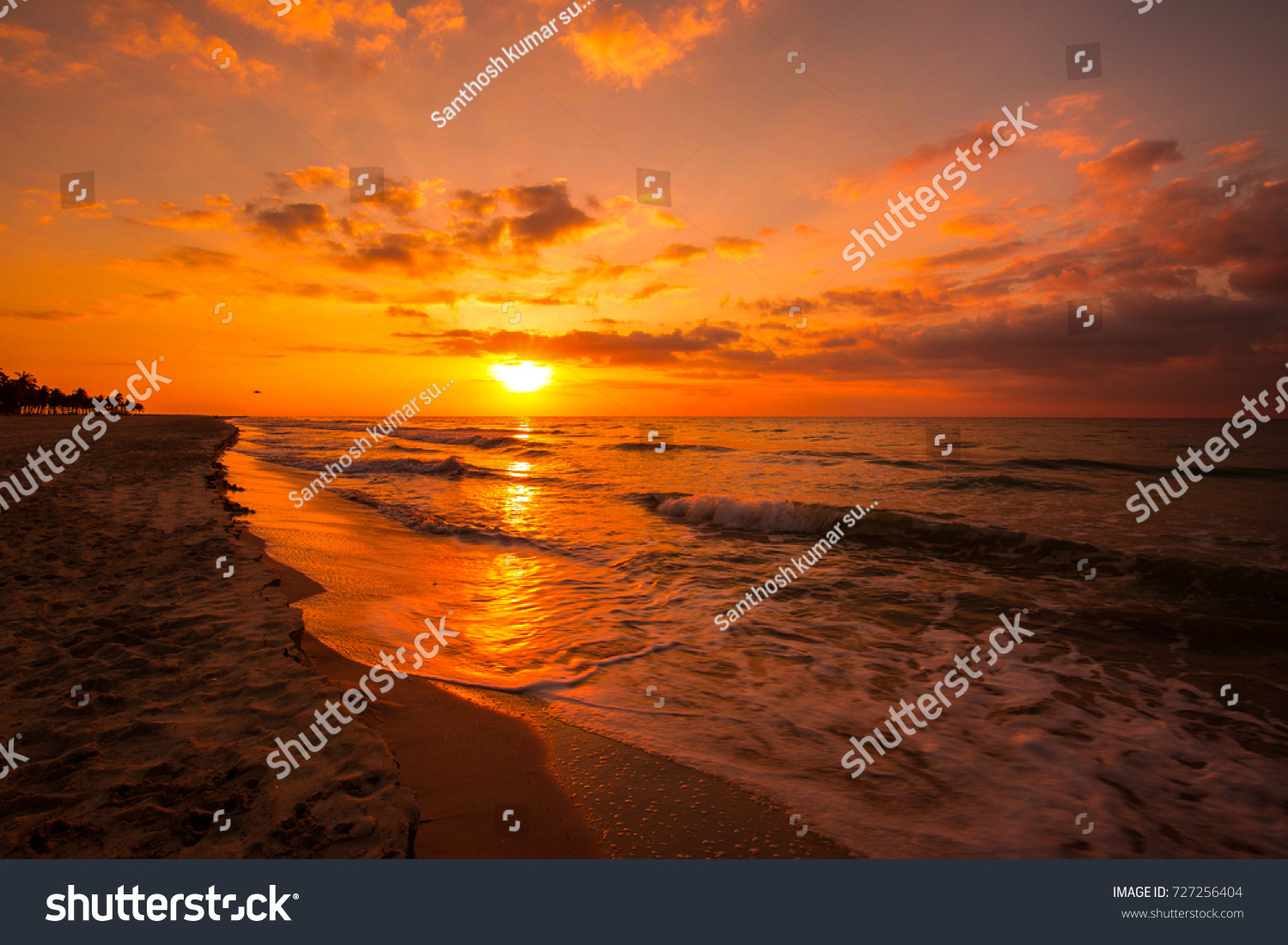 early morning sea shore