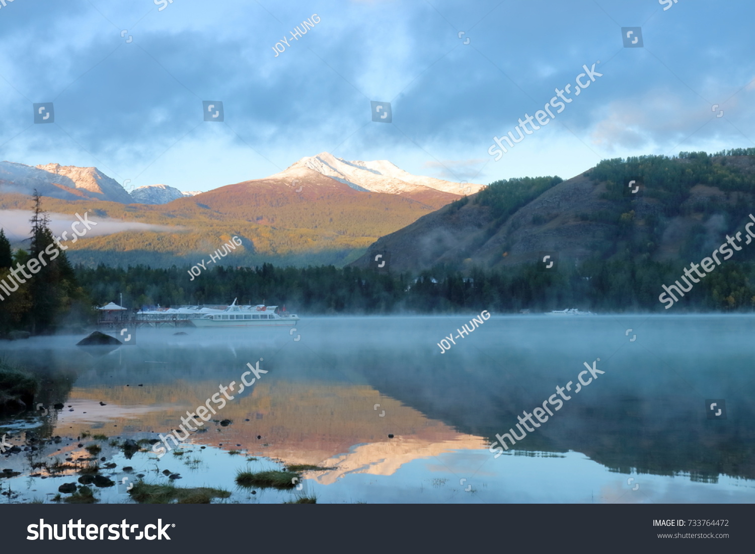 Morning in Lake Kanas.