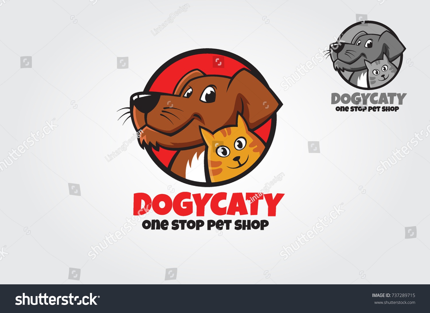Logo design template made on Animals or pets theme with simple contents. Unique cartoon design for blog  pet hotel  pet shop  veterinary clinic or other animals related website or product