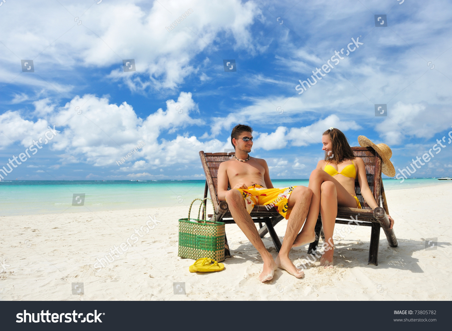 Couple on a tropical beach