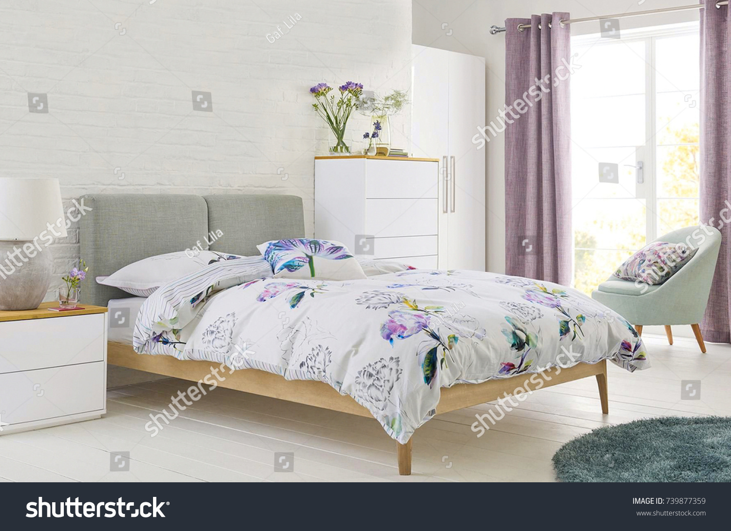 Interior of a hotel bedroom. Bedroom interior design
