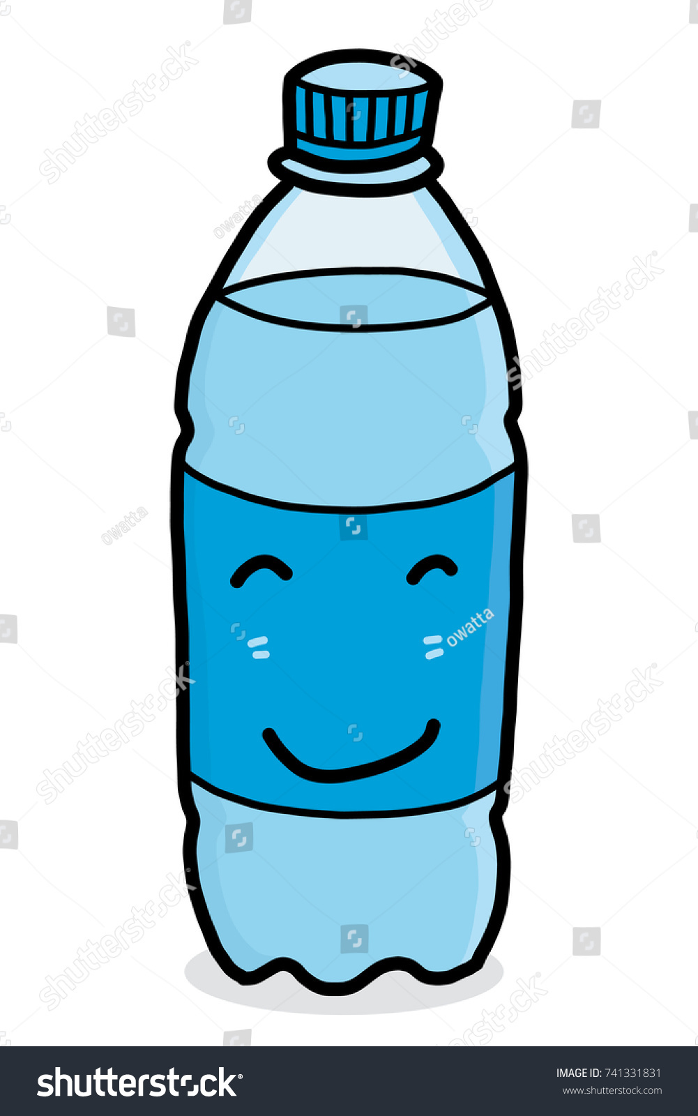 drinking water bottle / cartoon vector and illustration  hand drawn style  isolated on white background.