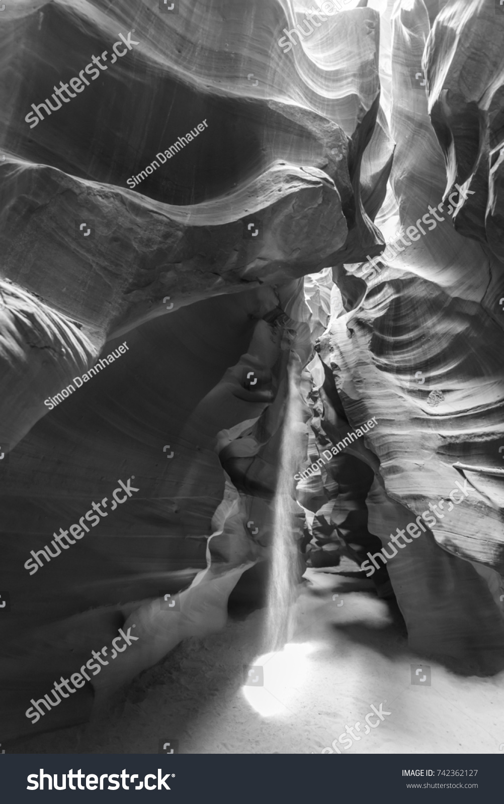 Beautiful light beams in Antelope Canyon in Page  Arizona  USA