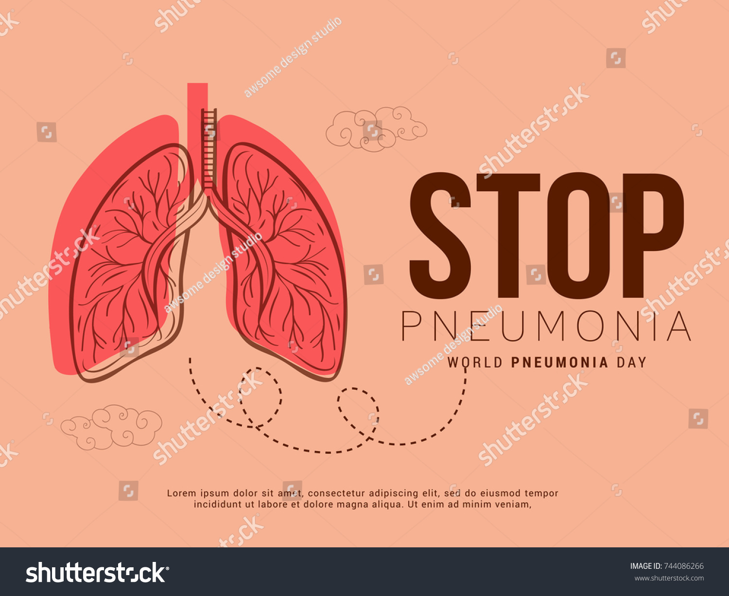 Illustration Poster Or Banner Of World Pneumonia Day.