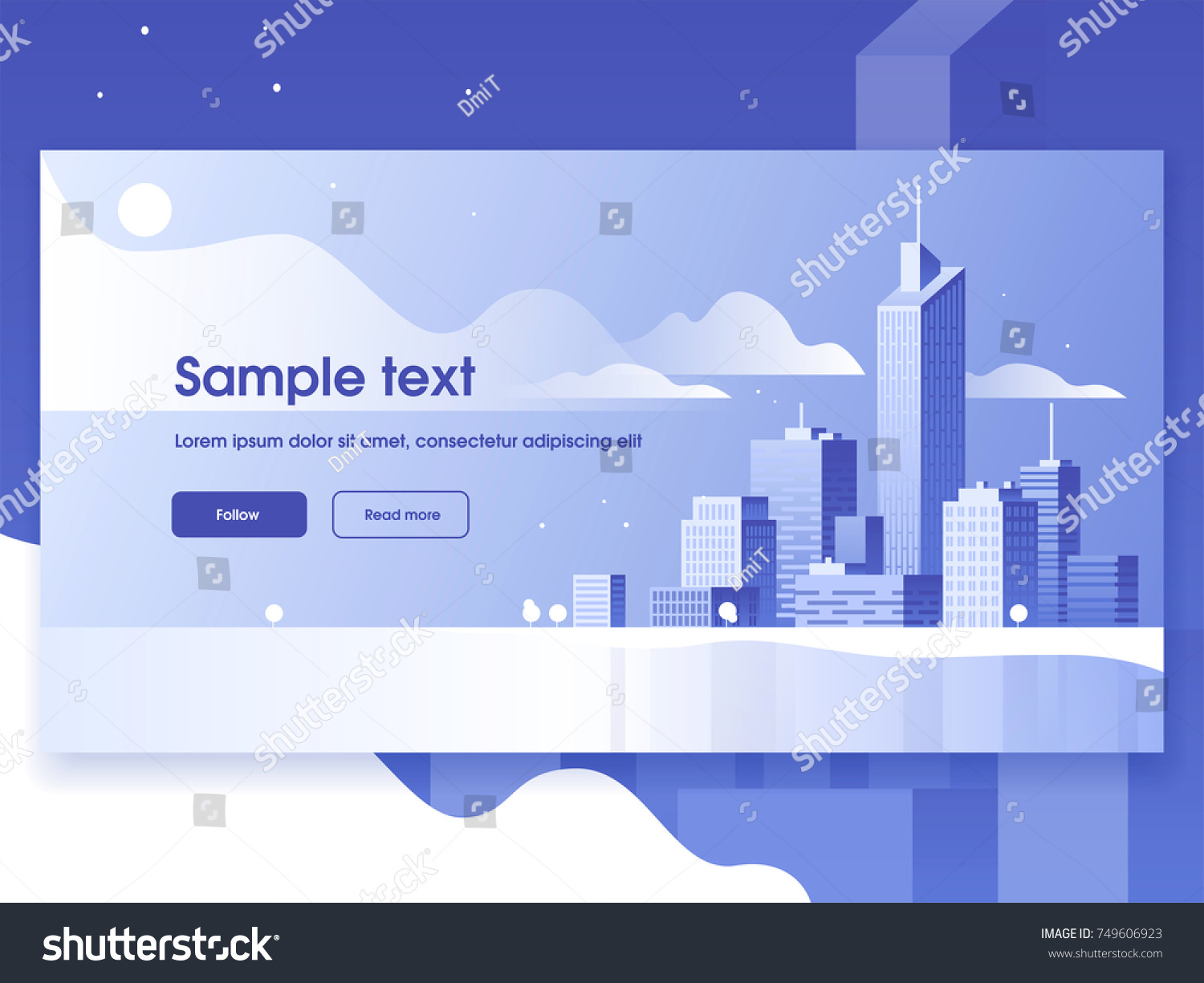 City landscape. Modern architecture  buildings  skyscrapers. Flat vector illustration. 3d style.