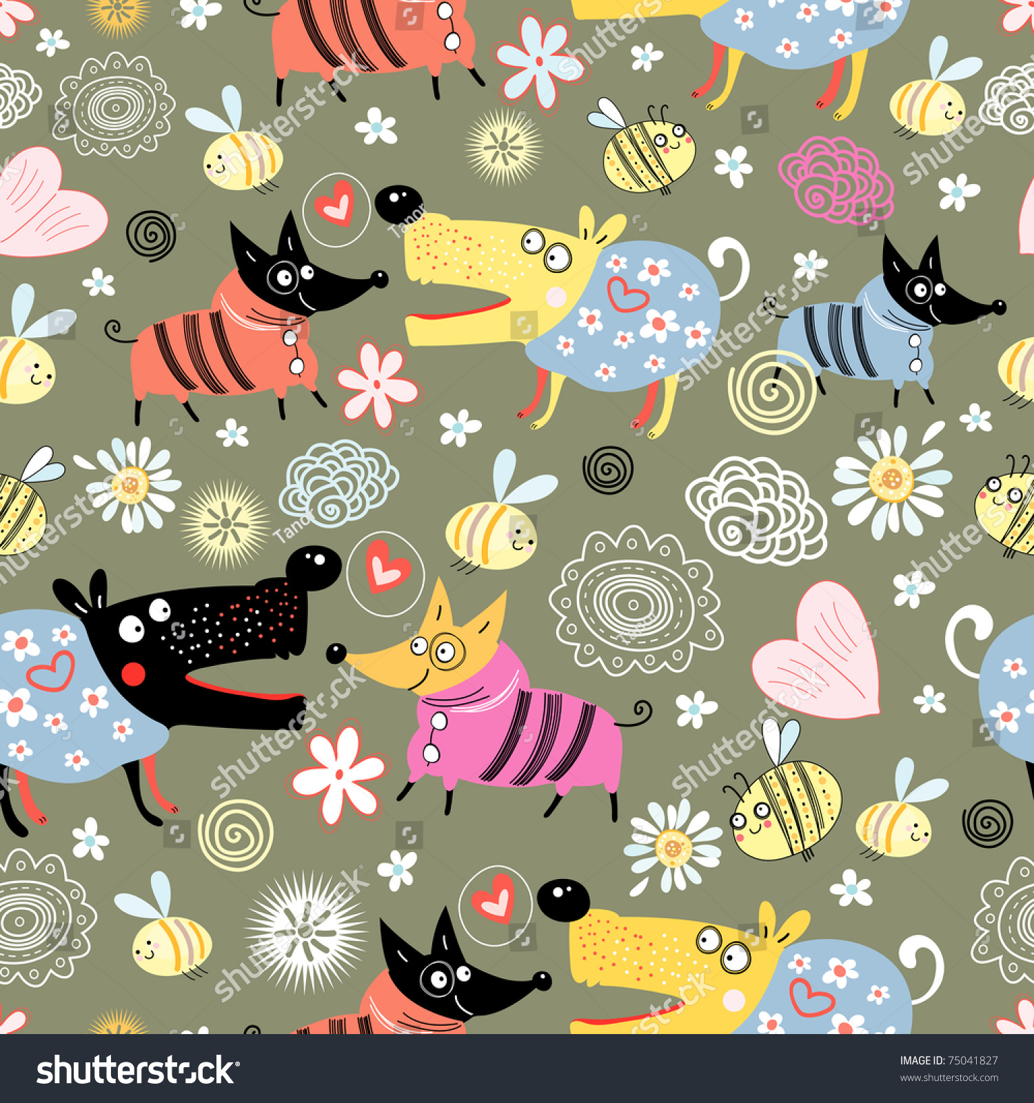 pattern of dog lovers