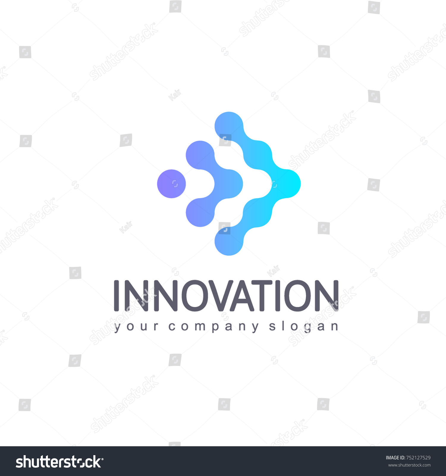 Vector logo design template for business. Innovation sign.