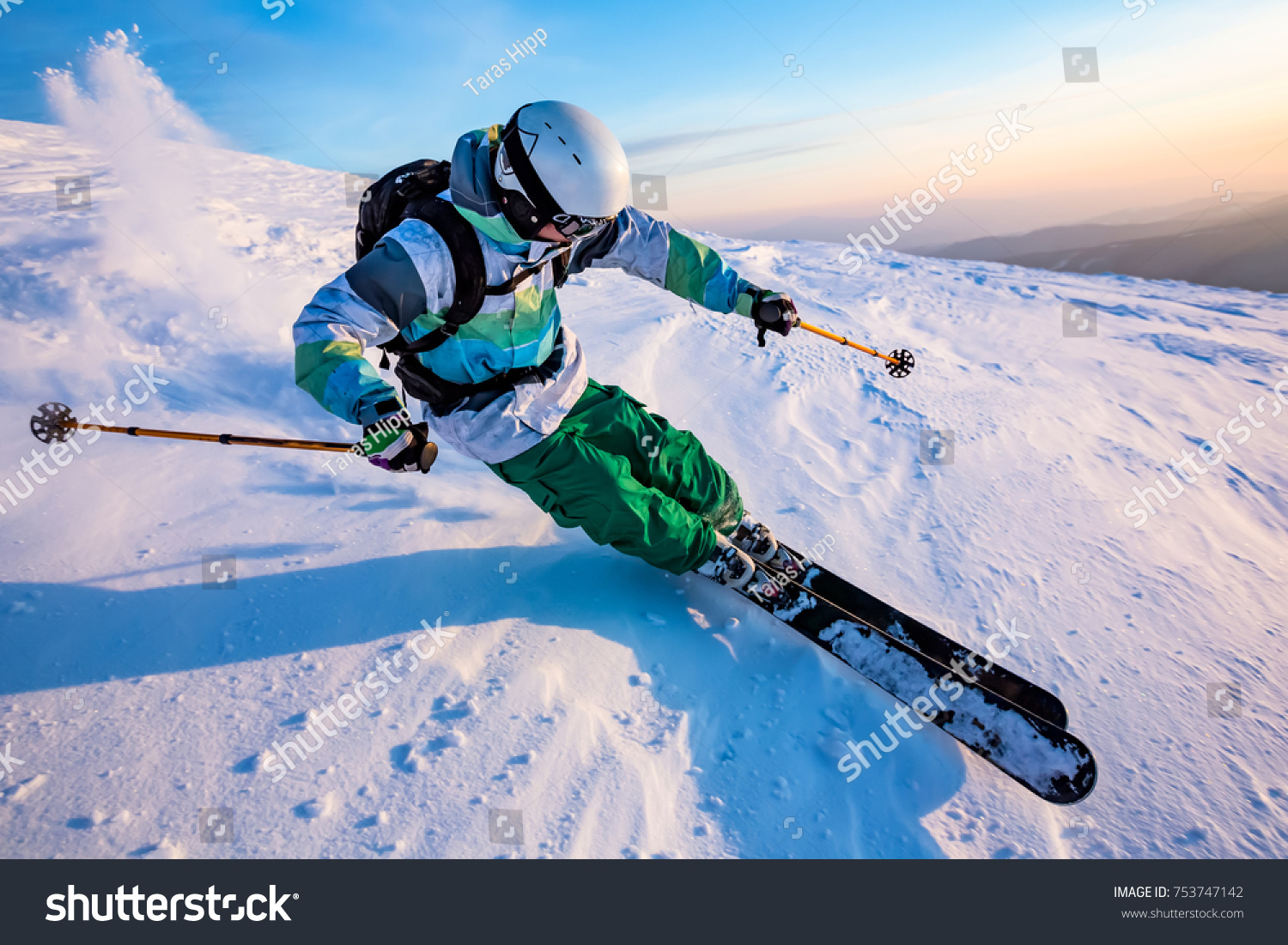 在雪山 喀尔巴阡山脉 乌克兰 愉快的冬天 滑雪良好