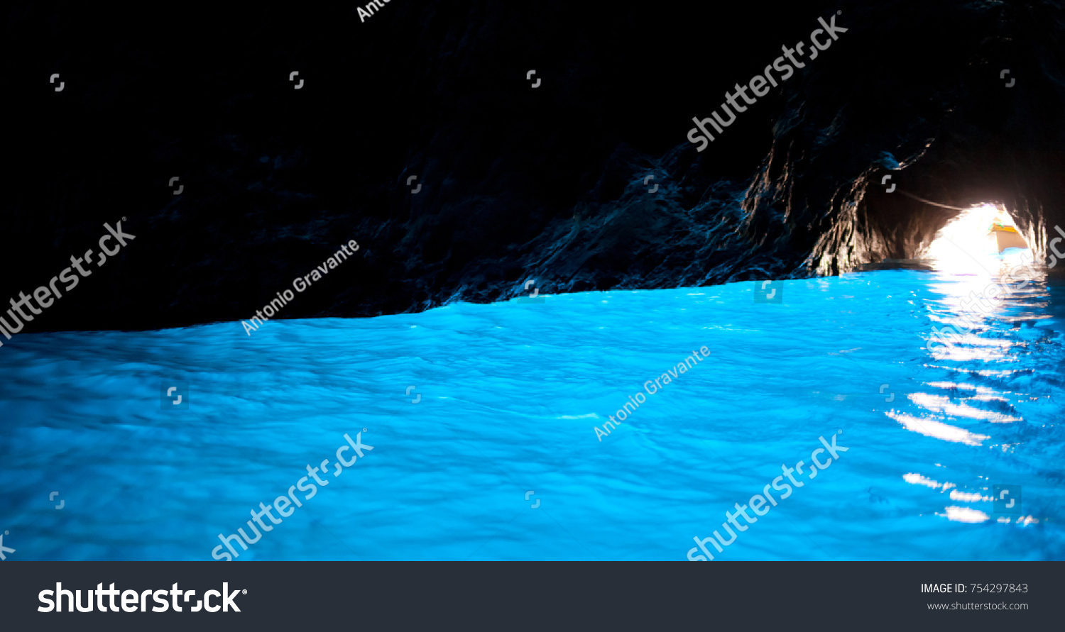 The Blue Grotto  in italian "Grotta Azzurra"  is a sea cave on the coast of the island of Capri  southern Italy