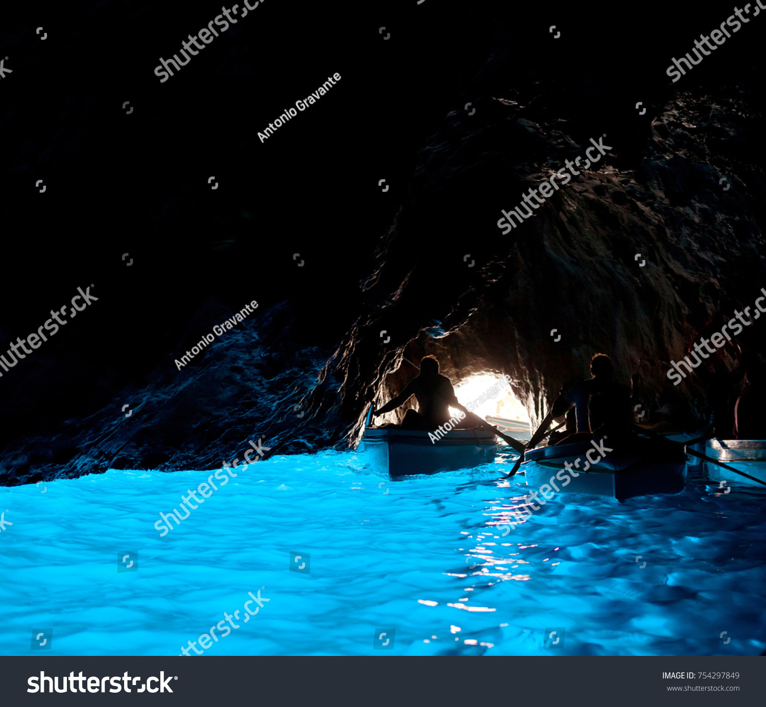 The Blue Grotto  in italian "Grotta Azzurra"  is a sea cave on the coast of the island of Capri  southern Italy